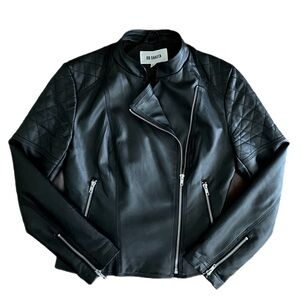 BB Dakota Faux Leather Quilted Moto Jacket